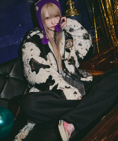 GALFY(ガルフィー)の「GALFY/ガルフィー/もぉ~モーモーJKT(その他アウター・メンズ・ホワイト/ブラウン・L/XL)」の1枚目の写真