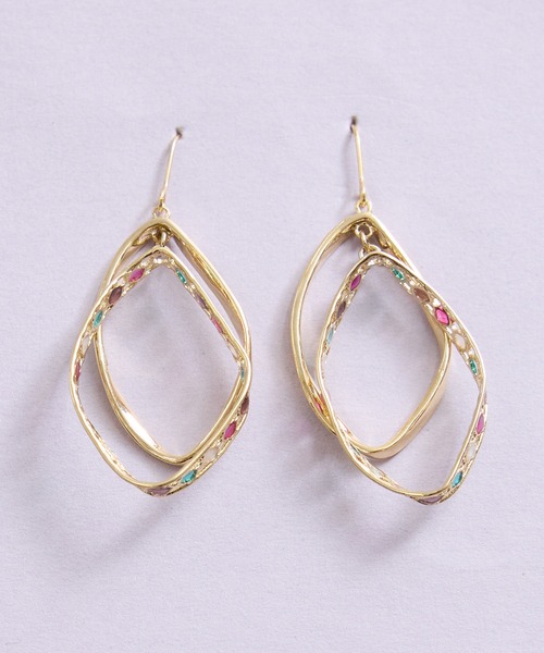 Zoule(ゾーラ)の「Zoule ゾーラ:MOROCCAN モロッカンシリーズ orient loop moroccan ピアス(ピアス(両耳用)・レディース・シルバー/ゴールド・FREE)」の4枚目の写真