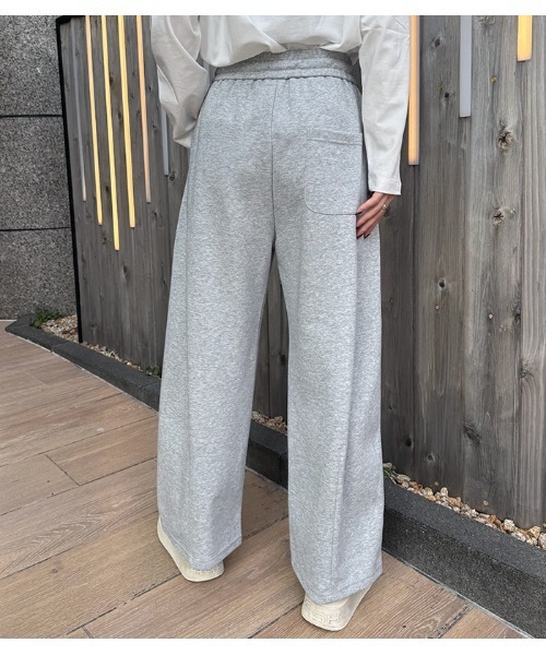 Pauline Bleu(ポリーヌブロー)の「【PaulineBleu/ポリーヌブロー】スウェットワイドパンツ(スウェットパンツ・レディース・ブラック/グレー・FREE)」の14枚目の写真