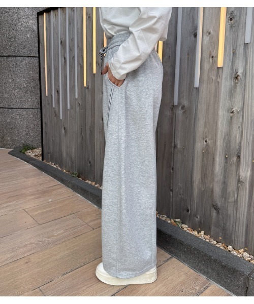 Pauline Bleu(ポリーヌブロー)の「【PaulineBleu/ポリーヌブロー】スウェットワイドパンツ(スウェットパンツ・レディース・ブラック/グレー・FREE)」の17枚目の写真