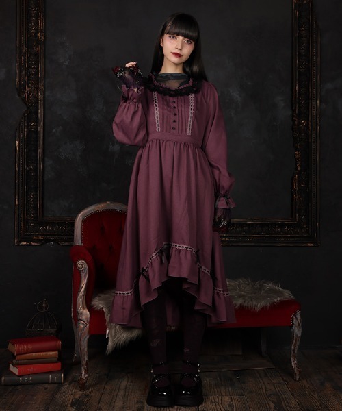 axes femme(アクシーズファム)の「ローズフィッシュテールワンピース(ワンピース・レディース・パープル/ブラック・FREE)」の1枚目の写真