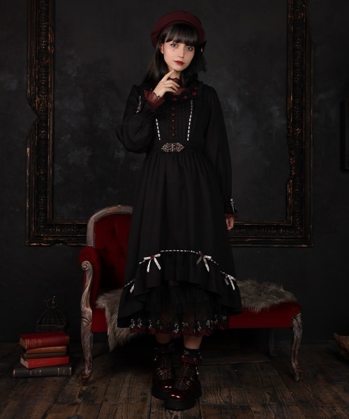 axes femme(アクシーズファム)の「ローズフィッシュテールワンピース(ワンピース・レディース・パープル/ブラック・FREE)」の2枚目の写真