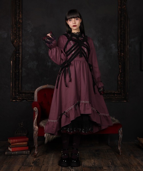 axes femme(アクシーズファム)の「ローズフィッシュテールワンピース(ワンピース・レディース・パープル/ブラック・FREE)」の4枚目の写真
