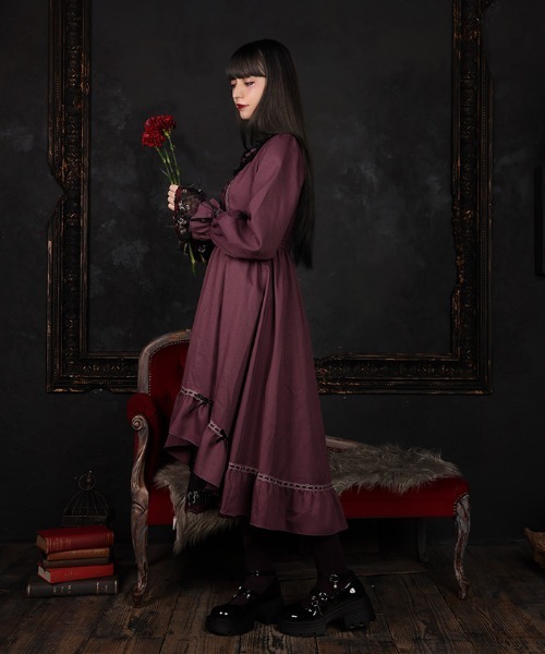 axes femme(アクシーズファム)の「ローズフィッシュテールワンピース(ワンピース・レディース・パープル/ブラック・FREE)」の5枚目の写真