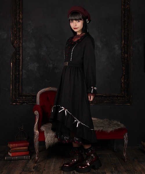 axes femme(アクシーズファム)の「ローズフィッシュテールワンピース(ワンピース・レディース・パープル/ブラック・FREE)」の6枚目の写真