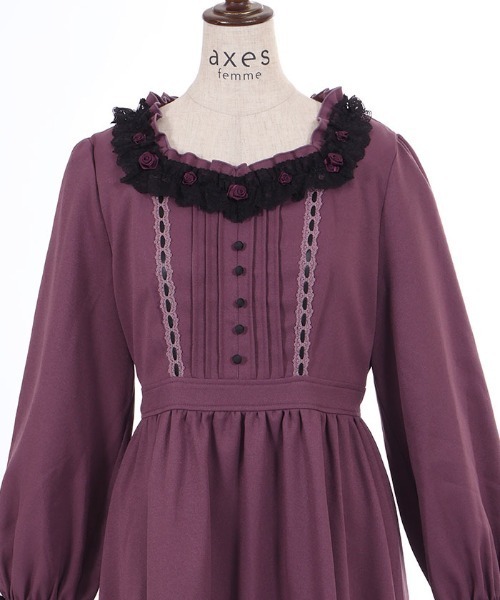axes femme(アクシーズファム)の「ローズフィッシュテールワンピース(ワンピース・レディース・パープル/ブラック・FREE)」の20枚目の写真
