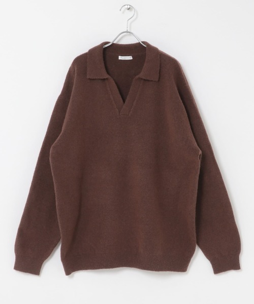 URBAN RESEARCH DOORS(アーバンリサーチドアーズ)の「ウール混もちもちスキッパーニット(ニット/セーター・メンズ・ネイビー/ブラウン/ライトベージュ・MEDIUM/X-LARGE/LARGE)」の4枚目の写真
