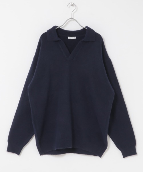 URBAN RESEARCH DOORS(アーバンリサーチドアーズ)の「ウール混もちもちスキッパーニット(ニット/セーター・メンズ・ネイビー/ブラウン/ライトベージュ・MEDIUM/X-LARGE/LARGE)」の8枚目の写真