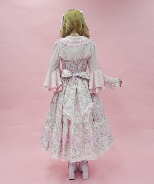 axes femme(アクシーズファム)の「ローズガーランドロングJSK(ワンピース・レディース・サックスブルー/ピンク/ホワイト・MEDIUM)」の6枚目の写真