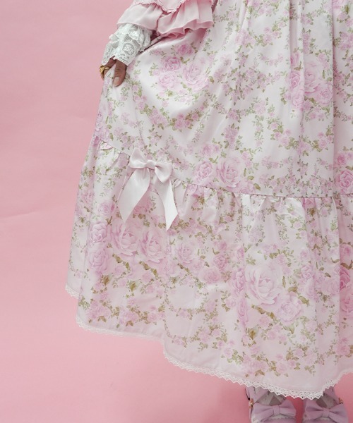 axes femme(アクシーズファム)の「ローズガーランドロングJSK(ワンピース・レディース・サックスブルー/ピンク/ホワイト・MEDIUM)」の8枚目の写真