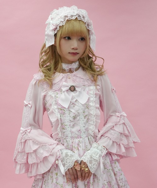 axes femme(アクシーズファム)の「ローズガーランドロングJSK(ワンピース・レディース・サックスブルー/ピンク/ホワイト・MEDIUM)」の11枚目の写真