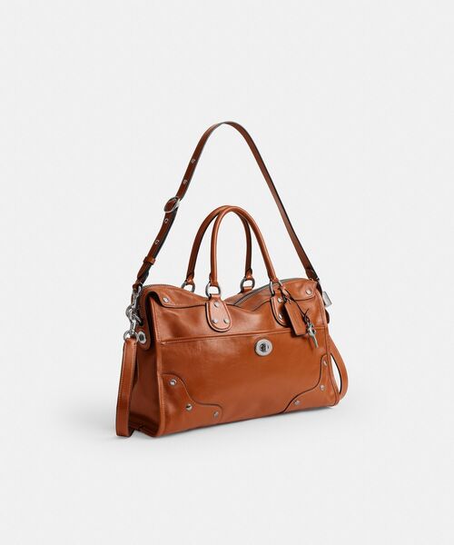 COACH（コーチ）の「ライダー サッチェル バッグ 38（ショルダーバッグ・レディース・ブラウン系その他・ONE）」の5枚目の写真