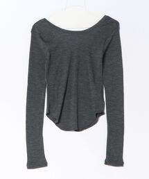 CLANE/クラネ/W FACE WOOL RIB TOPS