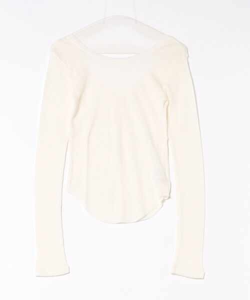 CLANE(クラネ)の「CLANE/クラネ/W FACE WOOL RIB TOPS(Tシャツ/カットソー・レディース・レッド/グレー/ブラック/ホワイト・1)」の1枚目の写真