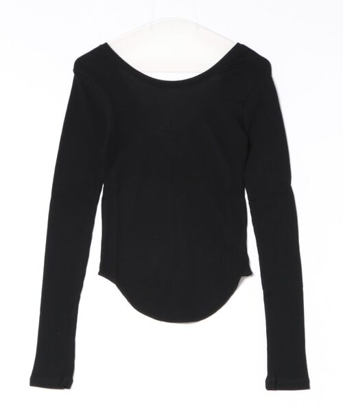 CLANE(クラネ)の「CLANE/クラネ/W FACE WOOL RIB TOPS(Tシャツ/カットソー・レディース・レッド/グレー/ブラック/ホワイト・1)」の2枚目の写真