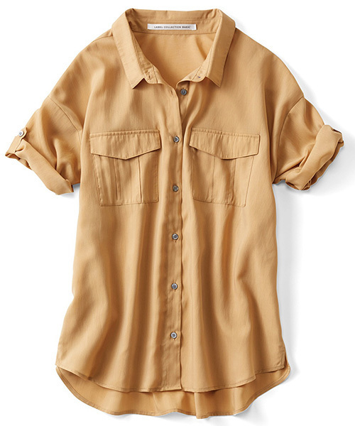 IEDIT(イディット)の「IEDITレーベルコレクション たゆんと軽やか素材が心地よい こなれルーズな洗える抜けシャツ(シャツ/ブラウス・レディース・ホワイト/ブルー/ベージュ・X-LARGE/MEDIUM/XX-LARGE/LARGE/SMALL)」の1枚目の写真