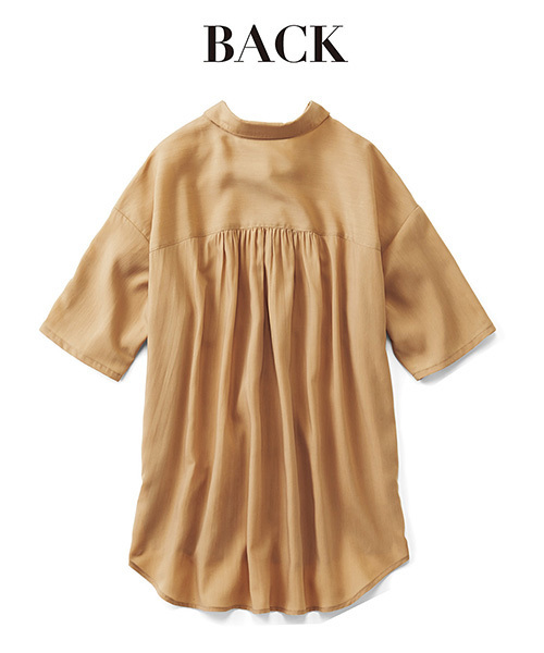 IEDIT(イディット)の「IEDITレーベルコレクション たゆんと軽やか素材が心地よい こなれルーズな洗える抜けシャツ(シャツ/ブラウス・レディース・ホワイト/ブルー/ベージュ・X-LARGE/MEDIUM/XX-LARGE/LARGE/SMALL)」の19枚目の写真