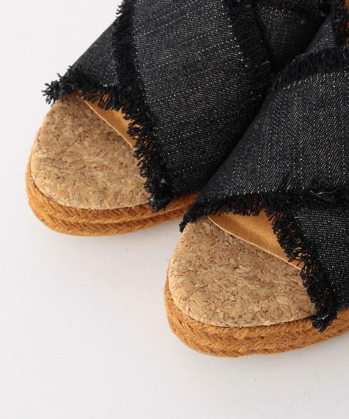 ODETTE E ODILE（オデットエオディール）の「OFC カットオフミュールウェッジ サンダル75（サンダル・レディース・ブラック/ナチュラル/オリーブ・36/35/37）」の9枚目の写真