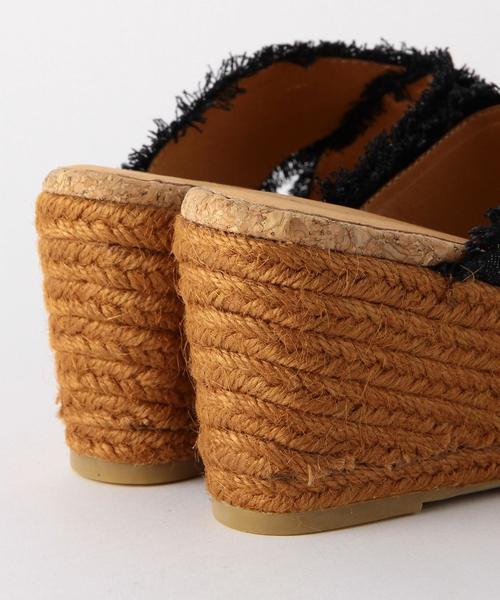 ODETTE E ODILE（オデットエオディール）の「OFC カットオフミュールウェッジ サンダル75（サンダル・レディース・ブラック/ナチュラル/オリーブ・36/35/37）」の10枚目の写真