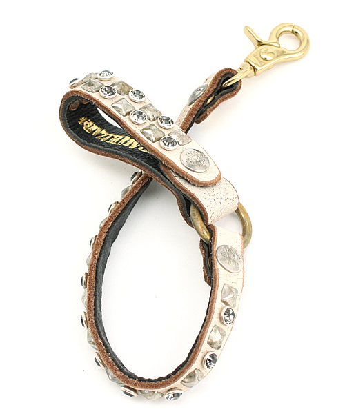 JOEY HYSTERIC（ジョーイヒステリック）の「BALTAZAR CHECKER CRYSTAL ウォレットチェーン（ベルト・キッズ・オフホワイト/ブラック・FREE）」の2枚目の写真