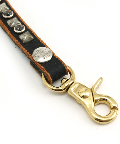 JOEY HYSTERIC（ジョーイヒステリック）の「BALTAZAR CHECKER CRYSTAL ウォレットチェーン（ベルト・キッズ・オフホワイト/ブラック・FREE）」の4枚目の写真