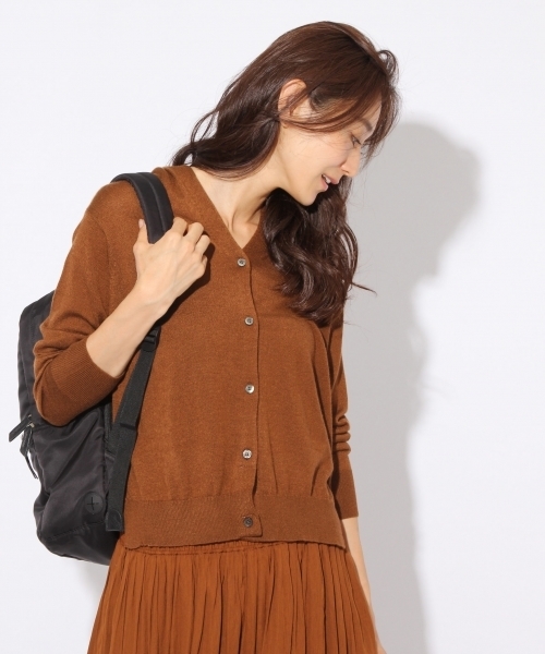 niko and...(ニコアンド)の「アルパカ混トンガリカーディガン【niko and ...】(カーディガン/ボレロ・レディース・キャメル/オレンジ/ネイビー・LARGE/MEDIUM)」の1枚目の写真