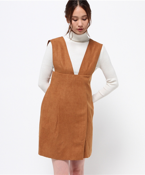 N.（N. Natural Beauty Basic）（エヌエヌナチュラルビューティーベーシック）の「起毛サロペット（サロペット/オーバーオール・レディース・ブラウン/ブラック・MEDIUM）」の12枚目の写真