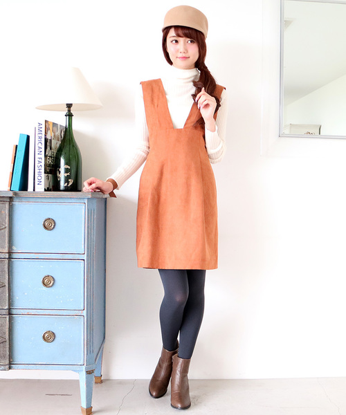 N.（N. Natural Beauty Basic）（エヌエヌナチュラルビューティーベーシック）の「起毛サロペット（サロペット/オーバーオール・レディース・ブラウン/ブラック・MEDIUM）」の14枚目の写真