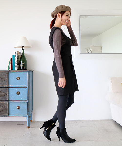 N.（N. Natural Beauty Basic）（エヌエヌナチュラルビューティーベーシック）の「起毛サロペット（サロペット/オーバーオール・レディース・ブラウン/ブラック・MEDIUM）」の19枚目の写真