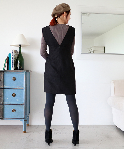 N.（N. Natural Beauty Basic）（エヌエヌナチュラルビューティーベーシック）の「起毛サロペット（サロペット/オーバーオール・レディース・ブラウン/ブラック・MEDIUM）」の13枚目の写真