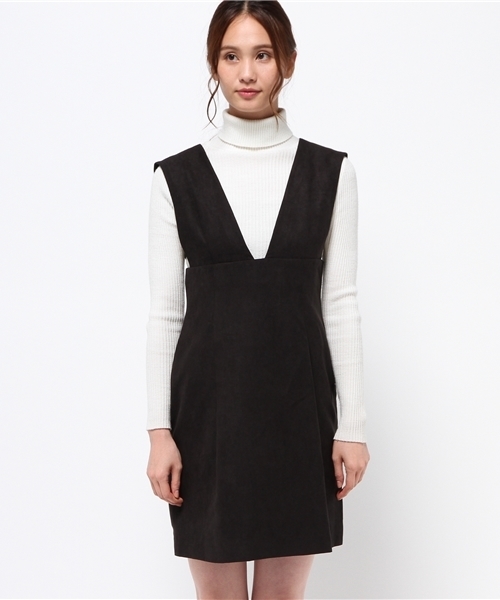 N.（N. Natural Beauty Basic）（エヌエヌナチュラルビューティーベーシック）の「起毛サロペット（サロペット/オーバーオール・レディース・ブラウン/ブラック・MEDIUM）」の3枚目の写真