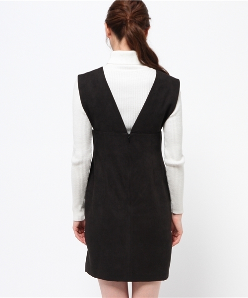 N.（N. Natural Beauty Basic）（エヌエヌナチュラルビューティーベーシック）の「起毛サロペット（サロペット/オーバーオール・レディース・ブラウン/ブラック・MEDIUM）」の5枚目の写真