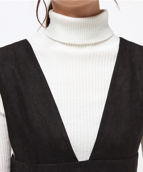 N.（N. Natural Beauty Basic）（エヌエヌナチュラルビューティーベーシック）の「起毛サロペット（サロペット/オーバーオール・レディース・ブラウン/ブラック・MEDIUM）」の7枚目の写真