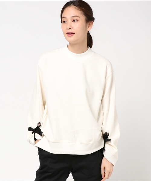 Bab Bou Jeloud（バブブージュルード）の「【Bab】袖リボンスウェットPO（スウェット・レディース・ブラック/カーキ/ホワイト・FREE）」の18枚目の写真