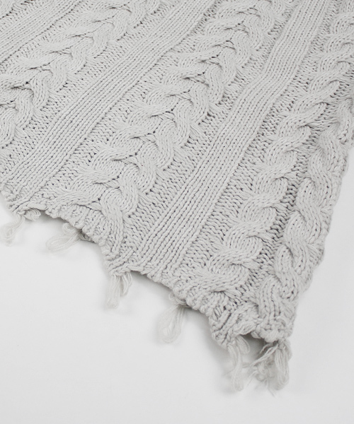 reca（レカ）の「アラン編みダメージハイネックニット（ニット/セーター・レディース・ホワイト/ピンク/グレー/ブラック・FREE）」の13枚目の写真