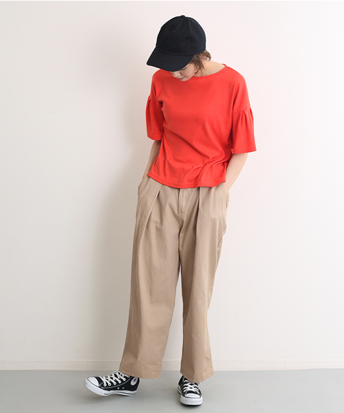 MERLOT（メルロー）の「ロングワイドタックパンツ3302（その他パンツ・レディース・ベージュ/アイボリー/カーキ/ブルー/グリーン系その他/ネイビー・FREE）」の19枚目の写真