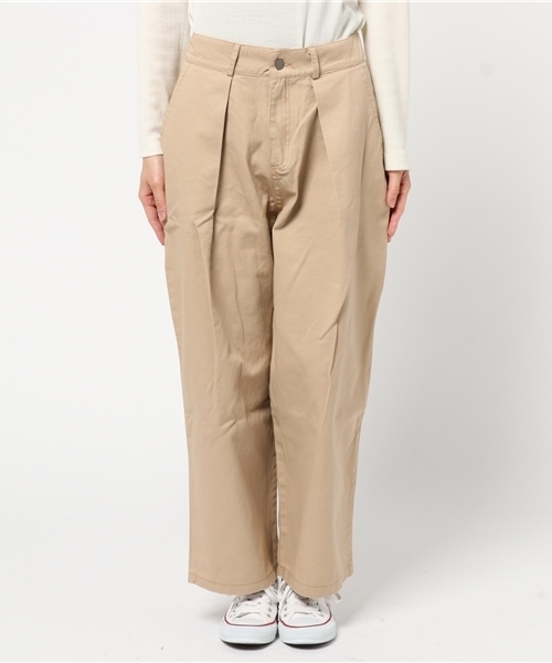 MERLOT（メルロー）の「ロングワイドタックパンツ3302（その他パンツ・レディース・ベージュ/アイボリー/カーキ/ブルー/グリーン系その他/ネイビー・FREE）」の7枚目の写真