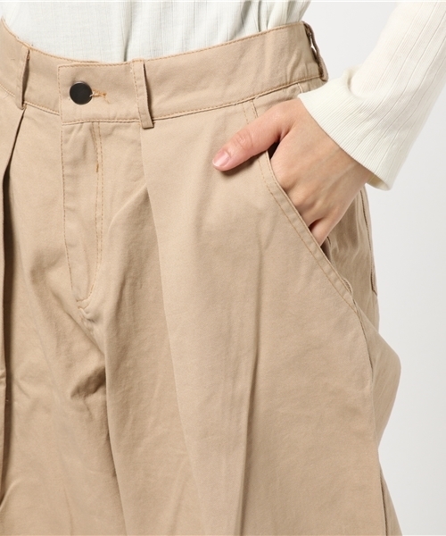 MERLOT（メルロー）の「ロングワイドタックパンツ3302（その他パンツ・レディース・ベージュ/アイボリー/カーキ/ブルー/グリーン系その他/ネイビー・FREE）」の11枚目の写真