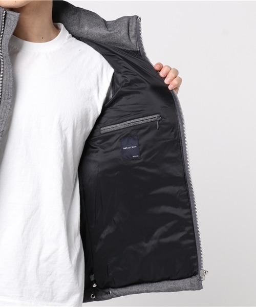 SHIPS JET BLUE（シップスジェットブルー）の「SHIPS JET BLUE: ウールダウン スリムジャケット3（ダウンジャケット/コート・メンズ・グレー/ネイビー・LARGE/MEDIUM/SMALL）」の9枚目の写真