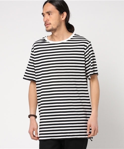 WEGO（ウィゴー）の「WEGO/リヨセルサイドスリットロングカットソー（Tシャツ/カットソー・メンズ・ホワイト系その他5/杢グレー/ホワイト/レッド系その他5・LARGE/MEDIUM）」の10枚目の写真