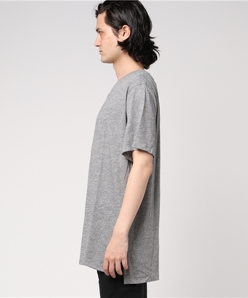 WEGO（ウィゴー）の「WEGO/リヨセルサイドスリットロングカットソー（Tシャツ/カットソー・メンズ・ホワイト系その他5/杢グレー/ホワイト/レッド系その他5・LARGE/MEDIUM）」の15枚目の写真