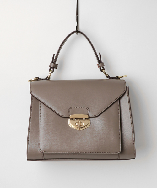 VitaFelice（ヴィータフェリーチェ）の「【牛革/カウレザー】クラシカル2way牛革キューブバッグ [sentino/センティノ]（ハンドバッグ・レディース・グレー/ベージュ系その他/ワイン/オフホワイト・FREE）」の19枚目の写真