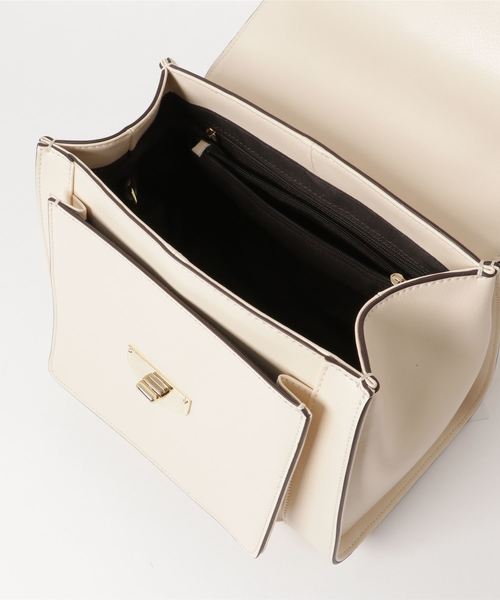 VitaFelice（ヴィータフェリーチェ）の「【牛革/カウレザー】クラシカル2way牛革キューブバッグ [sentino/センティノ]（ハンドバッグ・レディース・グレー/ベージュ系その他/ワイン/オフホワイト・FREE）」の10枚目の写真