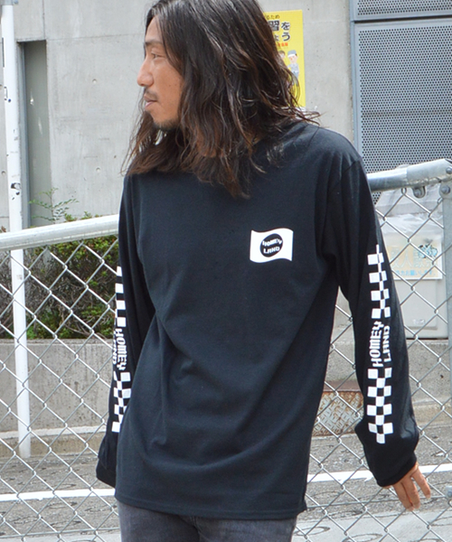 ROOPTOKYO（ループトウキョウ）の「Homeyland/ホーミーランド　F/C LONG SLEEVE TEE（Tシャツ/カットソー・メンズ・ホワイト/ブラック/オレンジ・M/L）」の3枚目の写真
