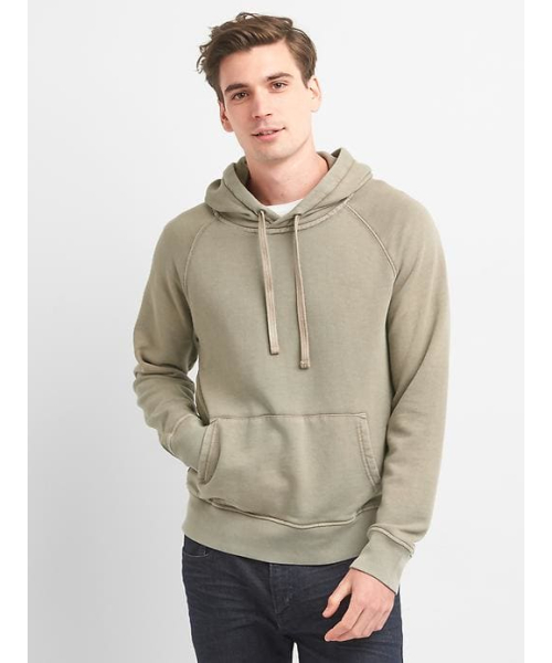 GAP（ギャップ）の「Gap フレンチテリー プルオーバーパーカー（パーカー・メンズ・ベージュ/エンジ/ブラック/ホワイト・XS/S/M/L/XL）」の3枚目の写真