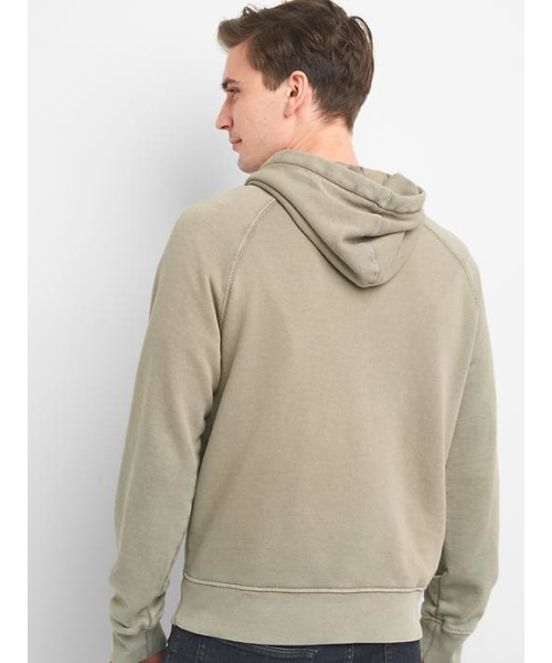 GAP（ギャップ）の「Gap フレンチテリー プルオーバーパーカー（パーカー・メンズ・ベージュ/エンジ/ブラック/ホワイト・XS/S/M/L/XL）」の8枚目の写真