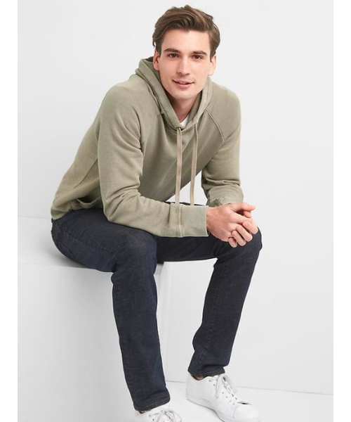 GAP（ギャップ）の「Gap フレンチテリー プルオーバーパーカー（パーカー・メンズ・ベージュ/エンジ/ブラック/ホワイト・XS/S/M/L/XL）」の6枚目の写真