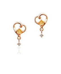 【11月誕生石】K10ピンクゴールド ピアス
