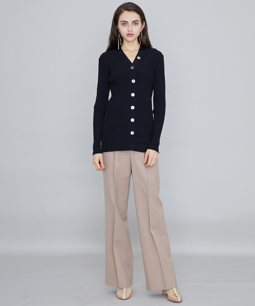 UNITED TOKYO（ユナイテッドトウキョウ）の「リボーンカコウストレートパンツ（スラックス・レディース・ブラック/ベージュ/グリーン/ワインレッド・1/2）」の10枚目の写真