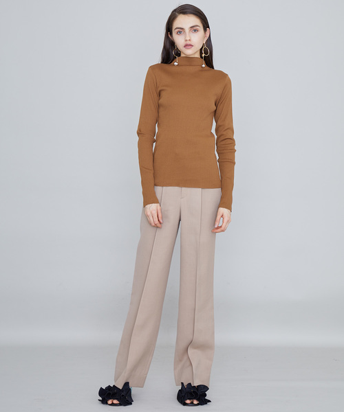 UNITED TOKYO（ユナイテッドトウキョウ）の「リボーンカコウストレートパンツ（スラックス・レディース・ブラック/ベージュ/グリーン/ワインレッド・1/2）」の9枚目の写真